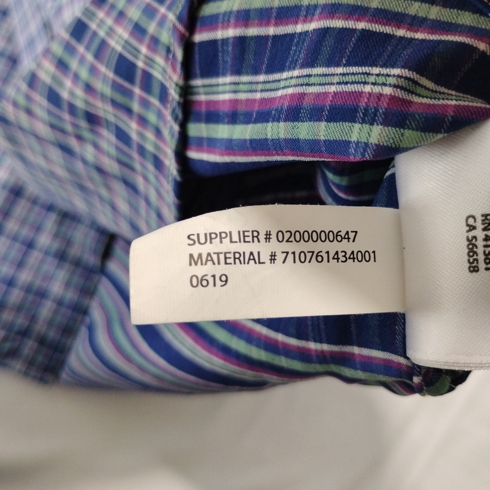 Polo Ralph Lauren Mens XL Classic Fit Performance Plaid Button Down Shirt Blue - Picture 13 of 14